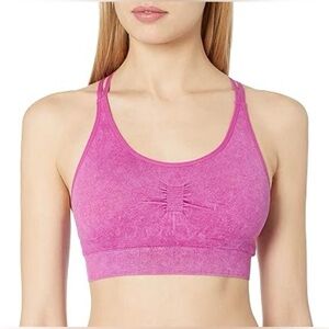 C9 CHAMPION WOMEN'S RACERBACK SEAMLESS FUCHSIA SNOW WASH SPORT BRA - SIZE L